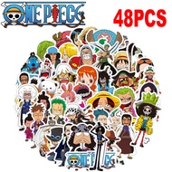 48pcs Anime 2020 ONE PIECE Luffy Stickers For Car Laptop PVC Backpack Home Decal Pad PS4 Bicycle