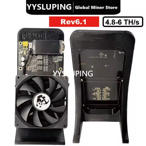 YYSLUPING Bitcoin Nerdqaxe++ Rev6.1 4.8-6TH/s 100W Asic Miner Bitcoin Solo Mining Lottery Miner Open
