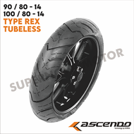 BAN LUAR TUBELESS ASCENDO BAN LUAR MATIC RING 14 TUBELESS TYPE REX MERK ASCENDO