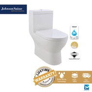 Johnson Suisse Erika One piece (Rimless) 6/3L Washdown WC Toilet Bowl (BO 250mm, 10 inch) UF Seat Ja
