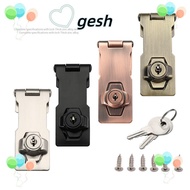 GESH1 Keyed Hasp Lock Buckle Cupboard Punch-free Zinc Alloy Drawer