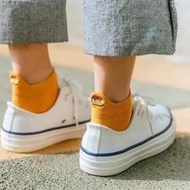 HITAM ۝ Women's ELMO SESAME STREET ANKLE SOCKS. Low CUT SOCKS CARTOON.- Black