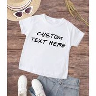 Customized Text/Name/Birthday Wishes/Quotes/Fun Designs Short Sleeve T-Shirt For Toddler Girls, Spri