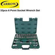 ARROW 32 PCS 6 POINT SOCKET WRENCH SET - ASWS32