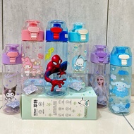 Kids water bottle 550ml Melody cinnamoroll pochacco kuromi spiderman Elsa