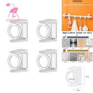 Curtain Rod Hooks Holder Punch-Free Self Adhesive Clothes Rail Bracket Clamp Shower Curtain Hanging Rod Holders