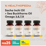 Healthopedia Sacha Inchi + Sea Buckthorns Oil Softgel (60biji/botol) Minyak Sacha Inchi + Sea Buck))