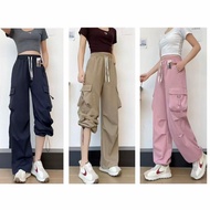 TwoStar Four Pockets Cargo Pants Thick Fabric Durable Comfortable To Wear Not Hot Elastic Waistband 