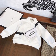 Best_GUCCI Autumn And Winter Fashionable Contrasting Color Bags For Boys And Girls Long-sleeved Sweatshirt And Trousers