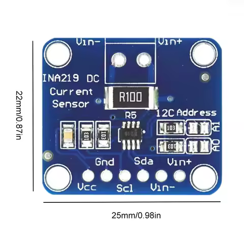 MCU-219 INA219 Bi-directional Current Sensor Breakout Module High-precision Power Monitoring Sensor 
