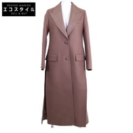 Fendi [成色極佳/國內授權經銷商/21AW] FF8817AHL2 羊皮飾邊羊毛氈切斯特大衣 36碼 [二手]