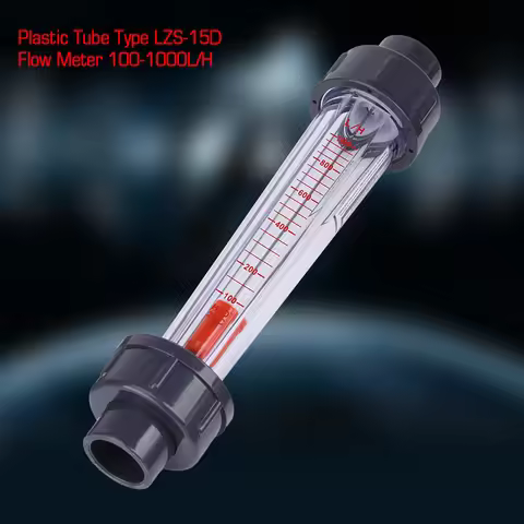Instantaneous Flowmeter Plastic Tube Type 100‑1000L/H Water Meter Flowmeter LZS‑15D Water Flowmeter 
