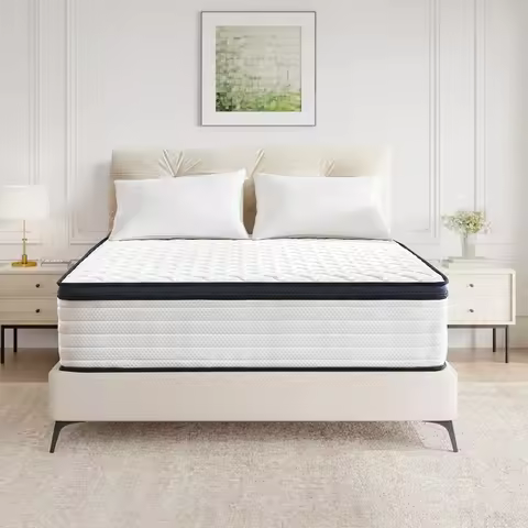 Queen Size Mattress Gel Memory Foam Hybrid Mattress , Pressure Relief, Medium Firm Comfort, Motion I