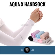 FAST POS AQUA-X Let's Silim Hand Socks Muslimah Ice Silk Arm Sleeves / Sarung Lengan Tangan Lelaki P