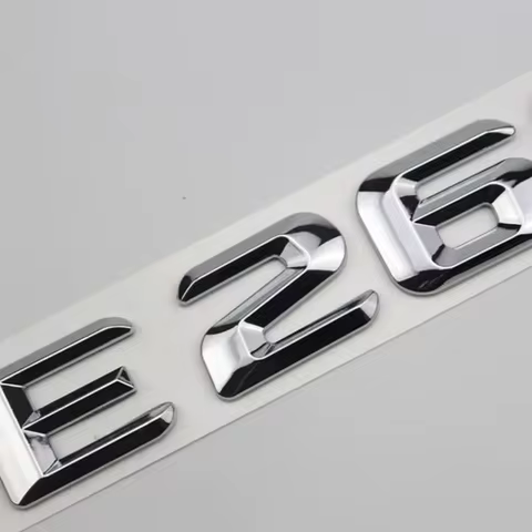 2015 3d ABS Letters Car Sticker Rear Trunk Badge E43 E63 E200 E220 E260 E300 E320 Emblem Logo For Me