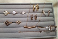 玫瑰金色手鏈頸鏈耳環戒指Cartier,buccellati,Vca, Tiffany,dior類似款