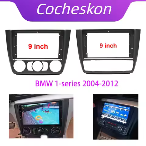 Cocheskon 9 Inch Car Fascia Frame Adapter Canbus Box Decoder For Bmw 1 Series E81 E82 E87 E88 Androi