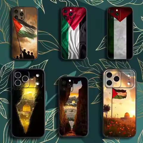 P-Palestine-s F-Flag M-MAP Phone Case For iPhone 17,16,15,14,13,12,Pro,Max,Plus,E,SE4,Air,Mini Black