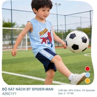 (2–7 Years Old) Set Sleeveless Spider-Man Boys 2LA26S001 Soft and Cool Stretch Cotton – Boys' Three-