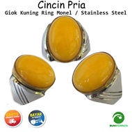 Yellow Jade Ring Yellow Jade Ring Monel Jade Ring