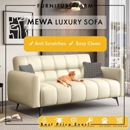 F&F : MEWA sofa luxury modern with Anti-Scratching Leather/sofa 3 seater/sofa 2 seater