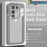 Jingsanc [Có Tấm dán bảo vệ ống kính] Ốp trong suốt cho Infinix Note 50 Pro + 5g Ốp Ốp lưng Silicone