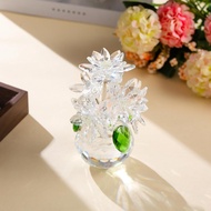 cod 5 styles Crystal Daisy Flower Figurine Ornament Home Desk Decor Wedding Decoration Glass Craft m