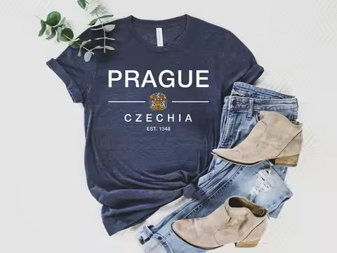 Prague T Shirt Czechia Czech Republic Czeh Europe Vacation