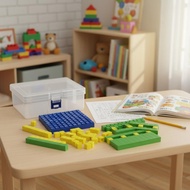 Educational Base Ten Blocks Set Hands-On Learning Place Value Blocks Number Recognition for Initial 