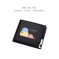 CLANNAD Furukawa Nagisa Botan Dango Okazaki Tomoya Half Fold Wallet Men's and Women's Short Wallet C