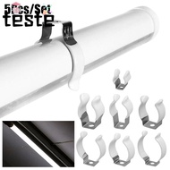 5Pcs Spring Terry Clip, Clamp Holders Base Tool Lamp Tube Clip, Durable Fixing Clips T3/T4/T5/T6/T7/