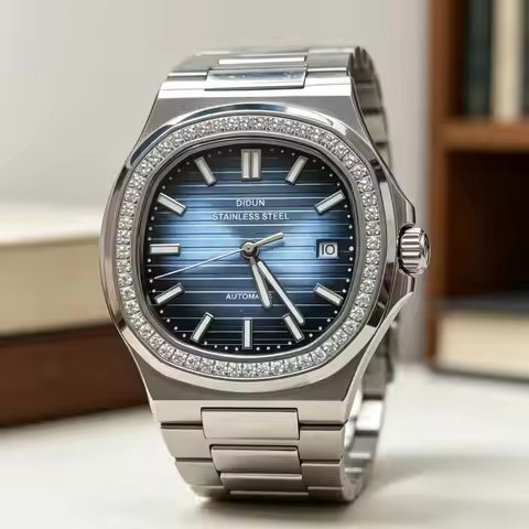 DIDUN Luxury Men's Automatic Mechanical Watch Business CLOCK Stainless Steel Luminous Waterproof Wri