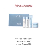 Laneige water Bank 4 Step Essntial Kit Toner 25 ml. Emulsion 25 ml. Serum 10 ml. Water bank cream 10 ml.