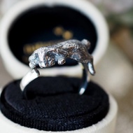 回眸垂耳兔戒指