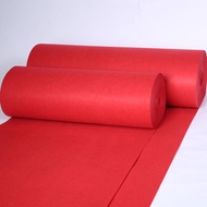 Red Wedding Red Carpet for Wedding Disposable Thickened Carpet Non-Woven Fabric Exhibition Exhibitio