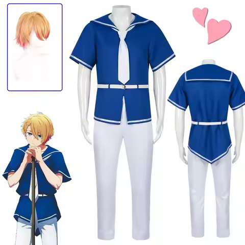 Anime Oshi No Ko Hoshino Akuamarin Cosplay Costume School Uniform Aqua Wig Halloween Role Play Outfi