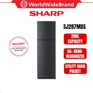 [SAVE 4.0]Sharp 280L Smile Refrigerator SJ287MDS 2 Doors Fridge/SJ286MSS - Inverter