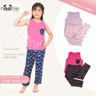 Noonie - Girls Terno (2-16Y)- Cotton Sando Tank & Pajama Set - Terno Outfit for Kids Girl - Pambahay