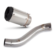 For HONDA CBR650R CBR650F CB650R CB650F 2014-2025 Motorcycle Exhaust Slip on Line Middle Pipe with M