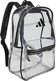 2 Backpack (26L) See-Through Transparent Bag for Festivals and Concerts, Clear/Black, One Size