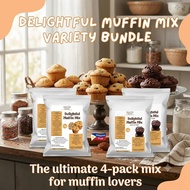 RACB two muffins and two chocolate muffin baking mixes in one box with free chocolate chips for ever