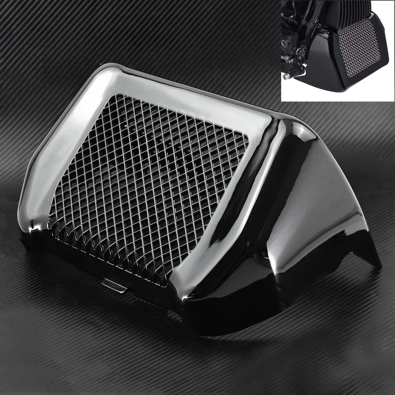 รถจักรยานยนต์ฝาครอบน้ํามันหม้อน้ําสําหรับ Harley Touring Road Glide FLTRX Road King Street Glide พิเ