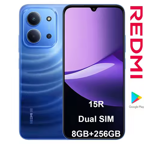 2026 Original Redmi 15R 5G 6GB+128GB/8GB+256GB 6.9" 120Hz LCD 6000mAh 33W Fast Charging 13MP Camera