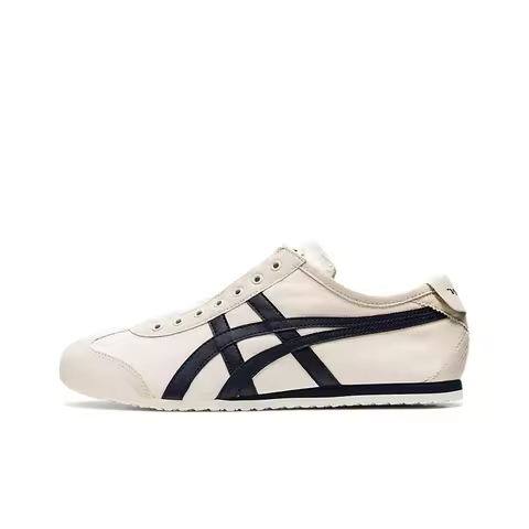 Onitsuka Tiger MEXICO 66 SLIP-ON Comfortable and Lightweight Slip-On Casual Shoes Unisex Beige and N