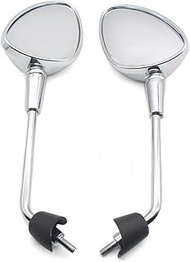 Handlebar Bar End Mirrors Rearview Mirrors For Vespa For GT For GTS For GTV 50 125 200 250 300 300ie For Primavera150 Motorcycle Mirrors Rearview Rear View Mirror (Color : Chrome)