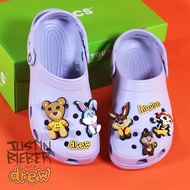 FC3 2021Crocs DREW HOUSE JUSTIN Joint Justin Bieber Sandals with Purple Holes