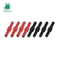 Kesoto 8 Pieces 4mm Banana Plug Coupler Insulated for Banana Plug Extension Adapter