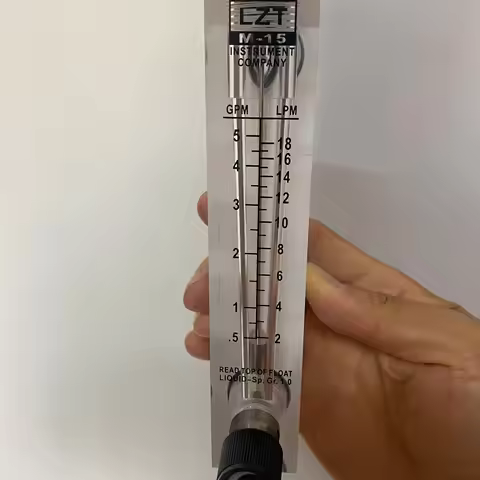 LZM-15T PMMA Liquid Flowmeter Water Flow Meter Panel Rotameter With Control Valve 0.2-2LPM 0.2-3LPM 