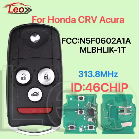 Leo N5F0602A1A/MLBHLIK-1T Car Flip Remote Key For Honda CRV ACURA MDX RDX ILX ZDX TSX TL 313.8MHz ID