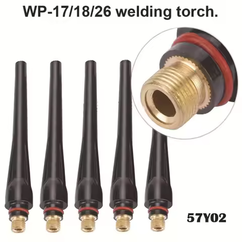 5Pcs/10Pcs TIG Welding 57Y02 Long Back Cap for TIG Welding Torch wp 17 18 26 Series Tig ConsumablesW